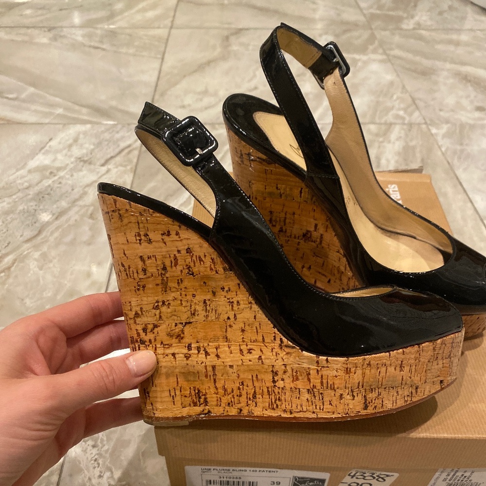 Christian Louboutin Une Plume Sling 140 Patent